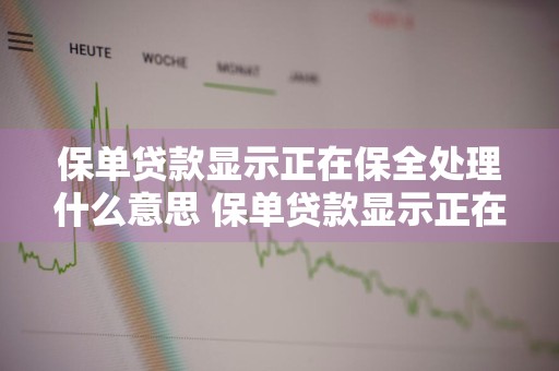 保单贷款显示正在保全处理什么意思 保单贷款显示正在保全处理什么意思啊