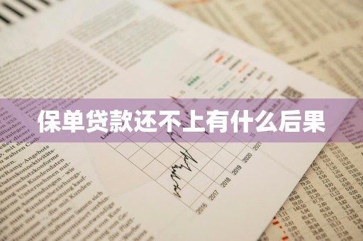 保单贷款还不上有什么后果