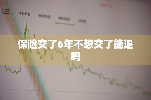 保险交了6年不想交了能退吗
