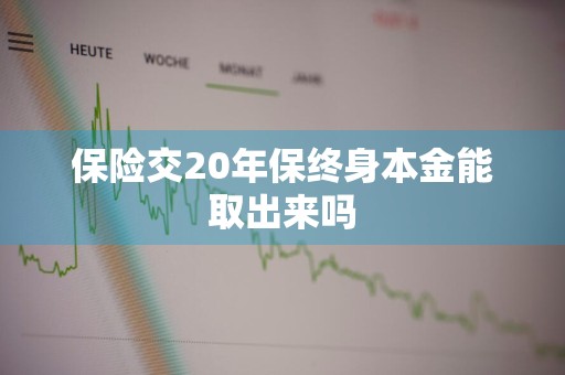 保险交20年保终身本金能取出来吗