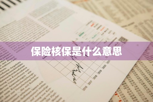 保险核保是什么意思