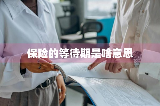 保险的等待期是啥意思