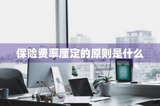 保险费率厘定的原则是什么