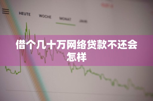 借个几十万网络贷款不还会怎样