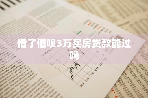 借了借呗3万买房贷款能过吗