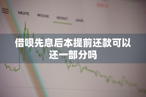 借呗先息后本提前还款可以还一部分吗