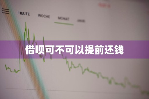 借呗可不可以提前还钱