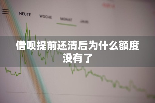 借呗提前还清后为什么额度没有了