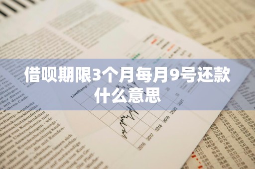 借呗期限3个月每月9号还款什么意思