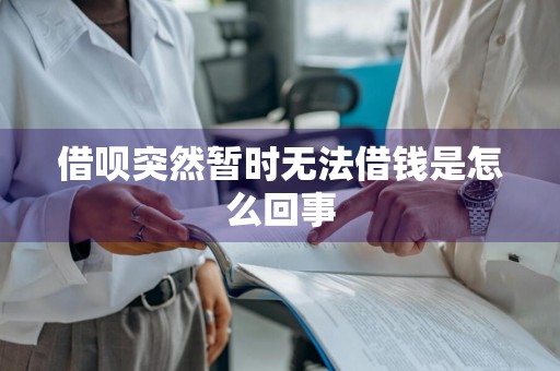 借呗突然暂时无法借钱是怎么回事