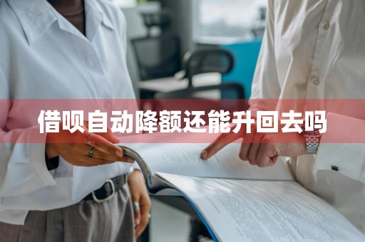 借呗自动降额还能升回去吗
