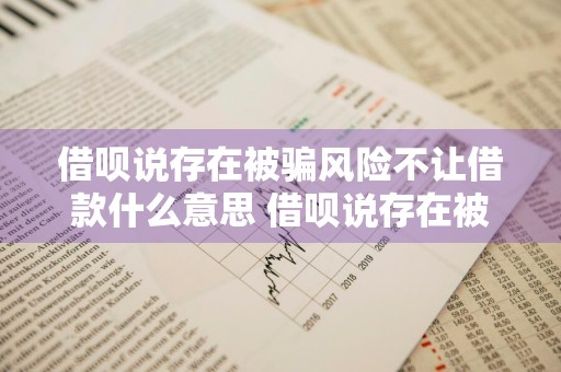 借呗说存在被骗风险不让借款什么意思 借呗说存在被骗风险不让借款什么意思呀