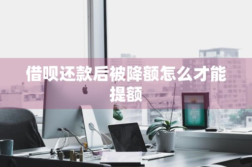 借呗还款后被降额怎么才能提额