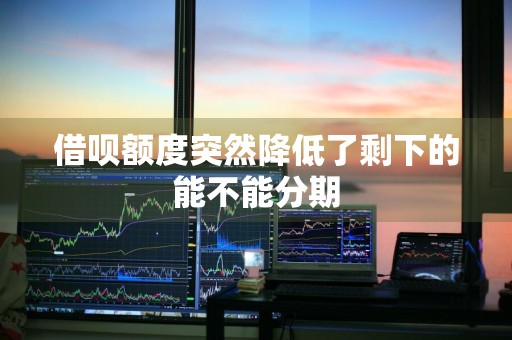 借呗额度突然降低了剩下的能不能分期