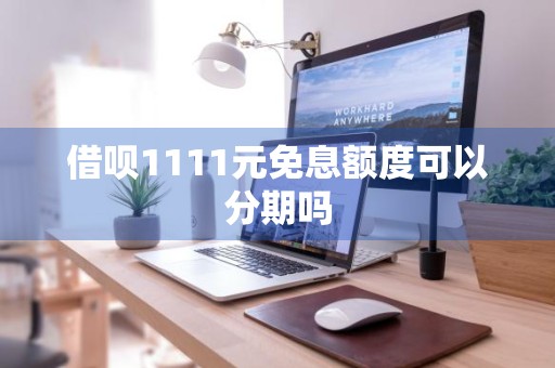 借呗1111元免息额度可以分期吗