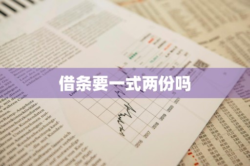 借条要一式两份吗