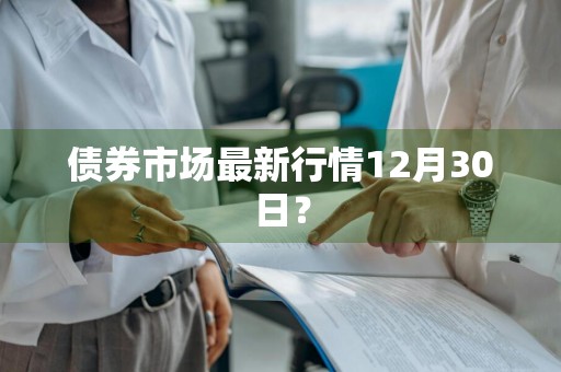 债券市场最新行情12月30日？