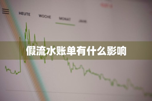 假流水账单有什么影响