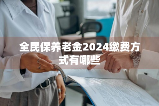 全民保养老金2024缴费方式有哪些