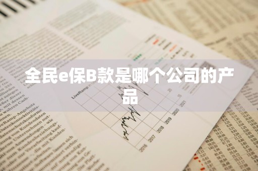 全民e保B款是哪个公司的产品
