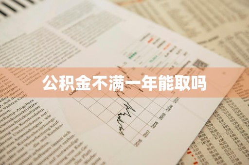公积金不满一年能取吗