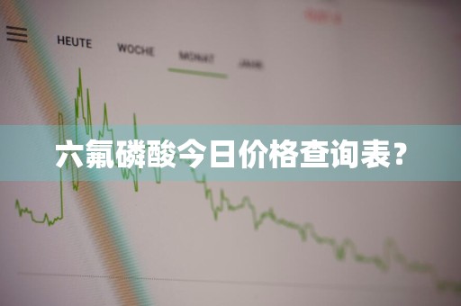 六氟磷酸今日价格查询表？