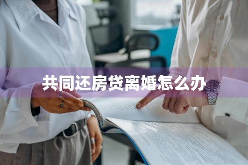 共同还房贷离婚怎么办