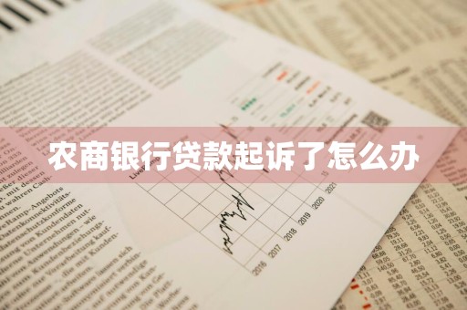 农商银行贷款起诉了怎么办