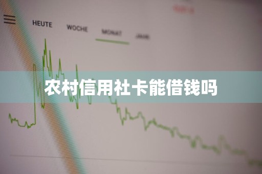 农村信用社卡能借钱吗