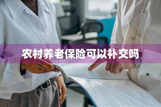 农村养老保险可以补交吗