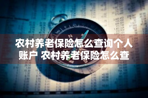 农村养老保险怎么查询个人账户 农村养老保险怎么查询缴费记录