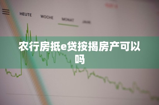 农行房抵e贷按揭房产可以吗