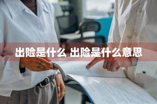 出险是什么 出险是什么意思