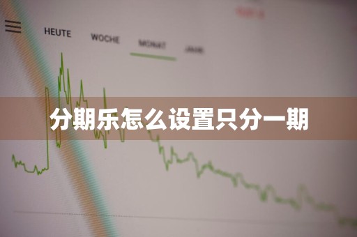 分期乐怎么设置只分一期
