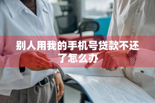 别人用我的手机号贷款不还了怎么办