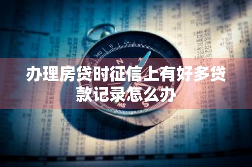 办理房贷时征信上有好多贷款记录怎么办