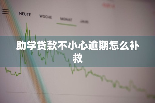 助学贷款不小心逾期怎么补救