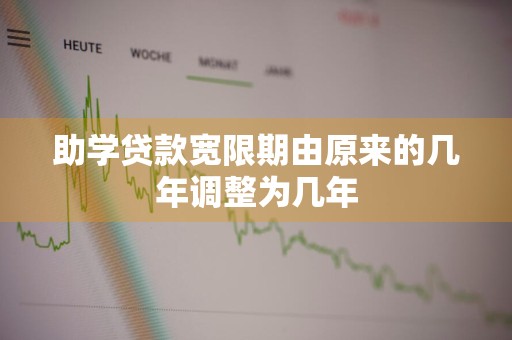 助学贷款宽限期由原来的几年调整为几年