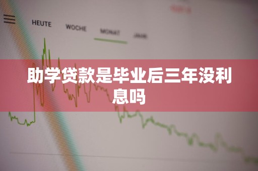 助学贷款是毕业后三年没利息吗