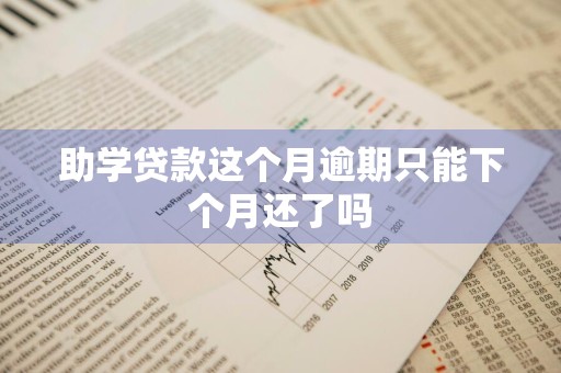 助学贷款这个月逾期只能下个月还了吗