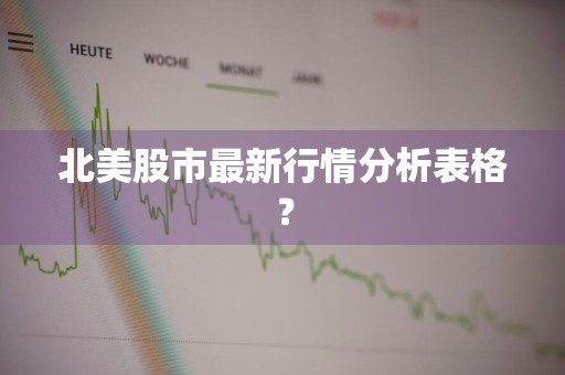 北美股市最新行情分析表格？
