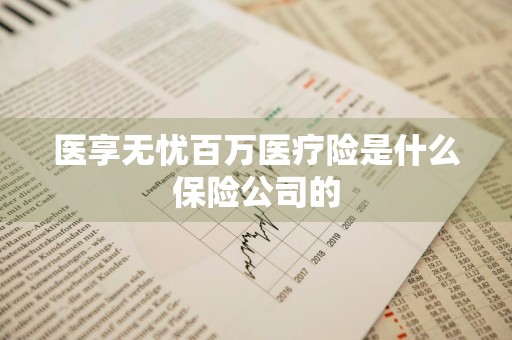 医享无忧百万医疗险是什么保险公司的