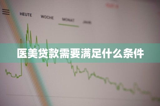 医美贷款需要满足什么条件