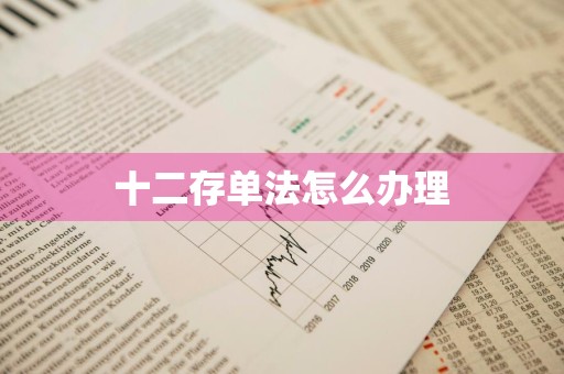 十二存单法怎么办理