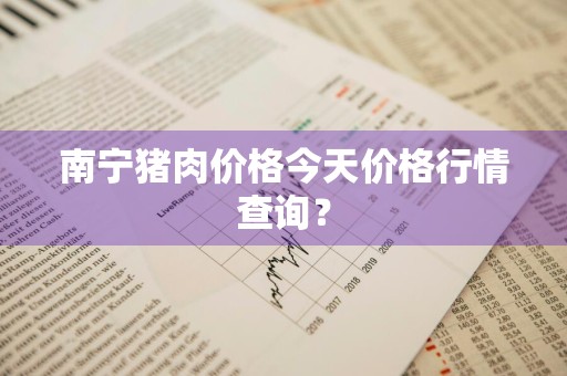 南宁猪肉价格今天价格行情查询？