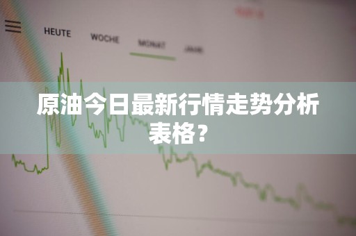原油今日最新行情走势分析表格？