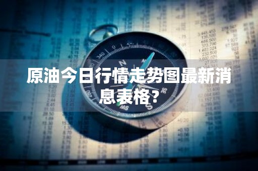 原油今日行情走势图最新消息表格？