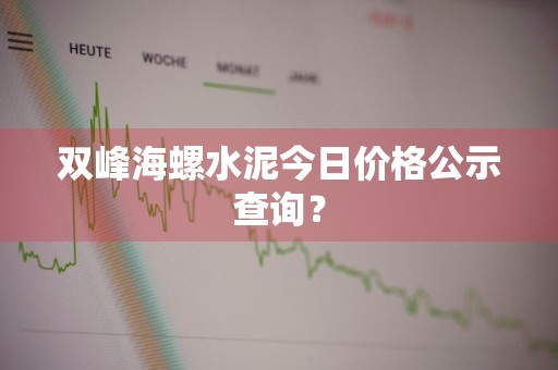 双峰海螺水泥今日价格公示查询？