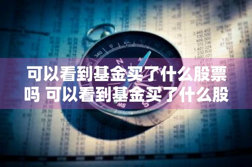 可以看到基金买了什么股票吗 可以看到基金买了什么股票吗知乎
