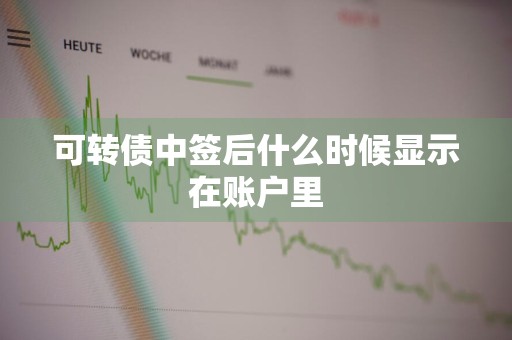 可转债中签后什么时候显示在账户里